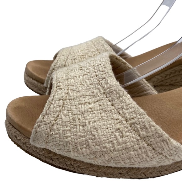 UGG Sandals Delmar Natural Espadrille Wedge Ankle Tie Size 8.5 - Picture 5 of 16